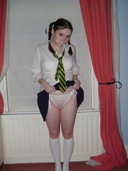 15P Teen in uniform strips