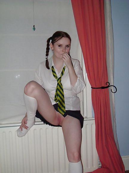 15P Teen in uniform strips
