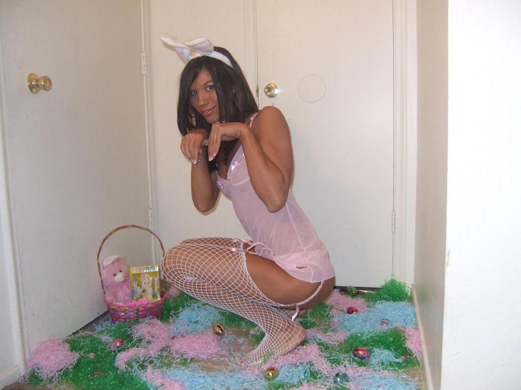 15P Chloe Knight dresses up as your hot fuck bunny for easter