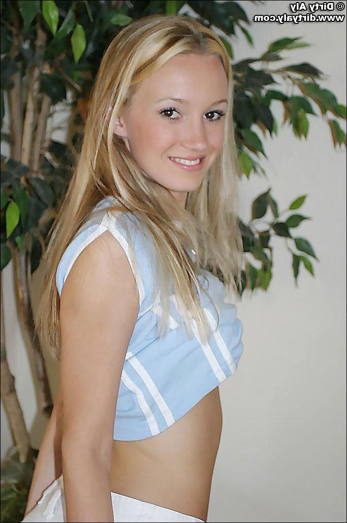 20P Pictures of teen hottie Dirty Aly showing you her small tits and juicy pussy