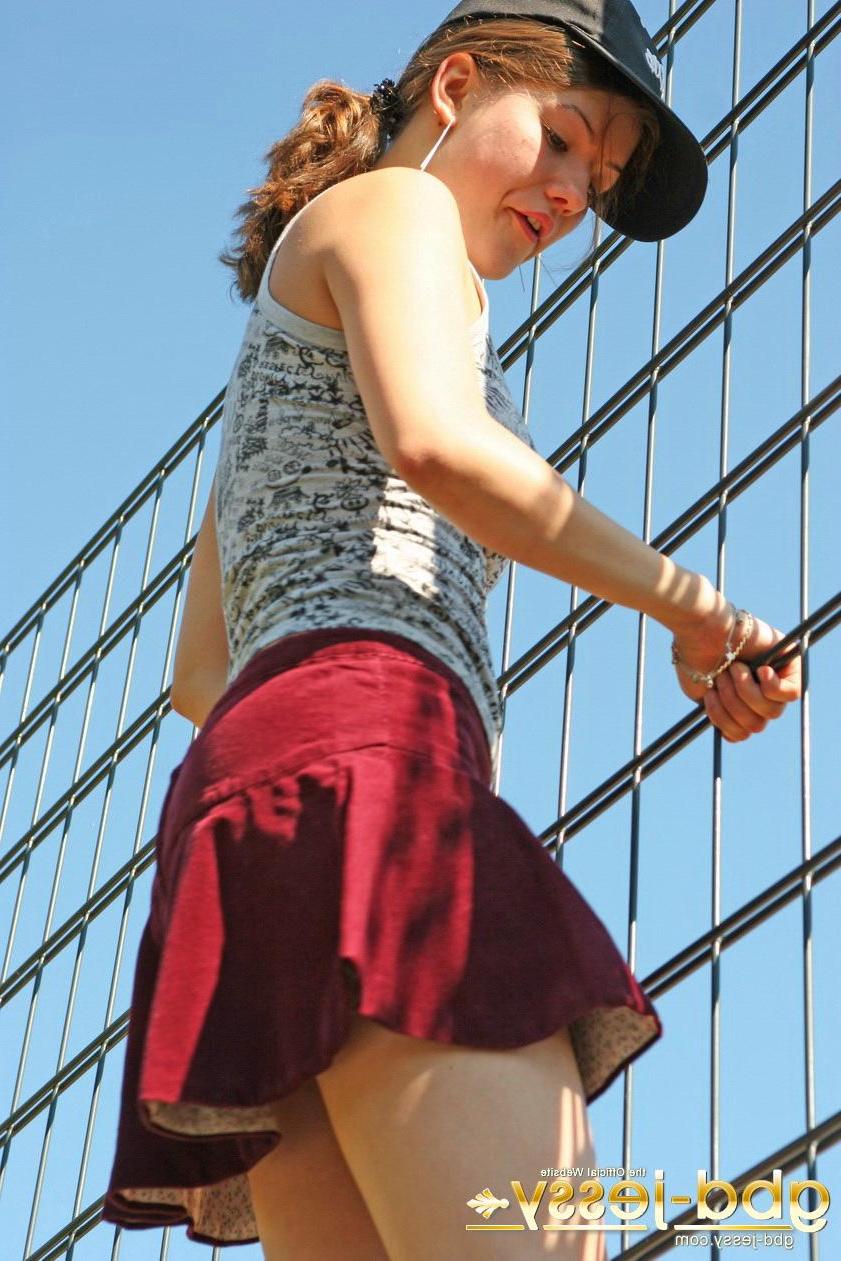 16P Pictures of german teen Jessy playing on playground