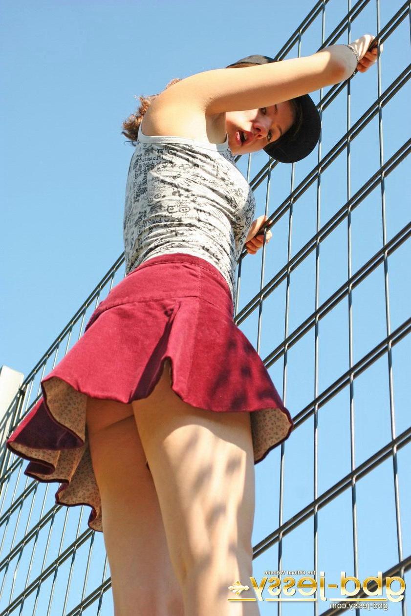16P Pictures of german teen Jessy playing on playground