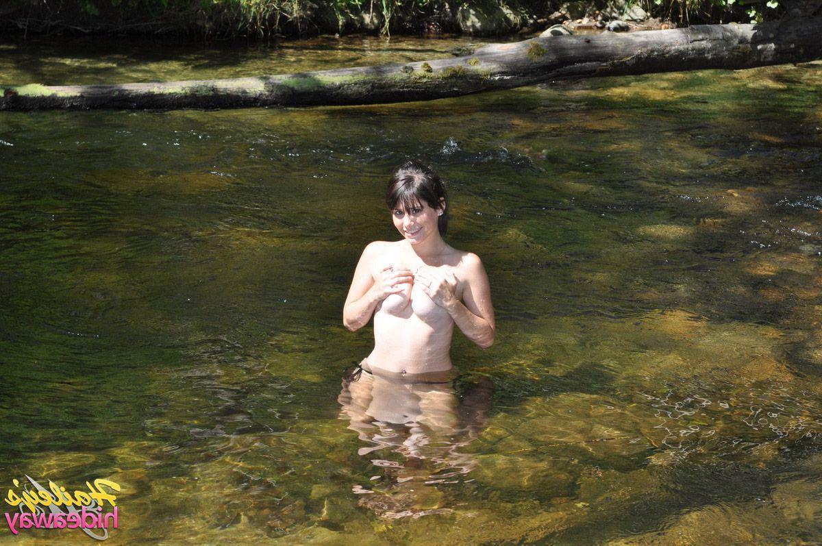 20P Pictures of Hailey's Hideaway getting extremely wet