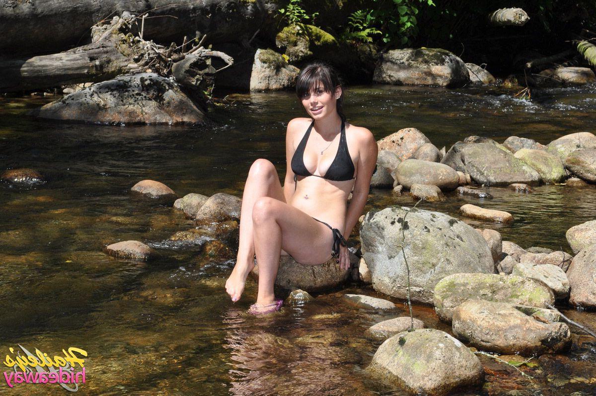 20P Pictures of Hailey's Hideaway getting extremely wet