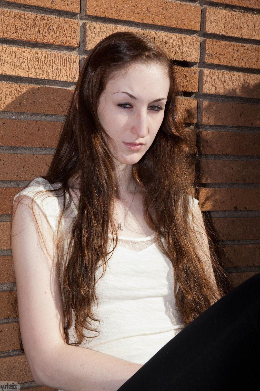 12P Hot redhead Haley Gladwell teases in her black yoga pants