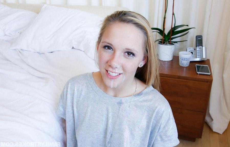 15P Blonde teen Hollie Mack fucks her step-brother
