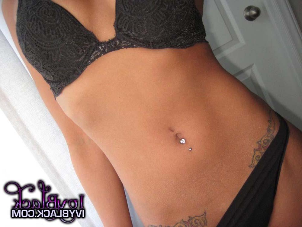 12P Brunette babe Ivy Black shares her hot self shot pics