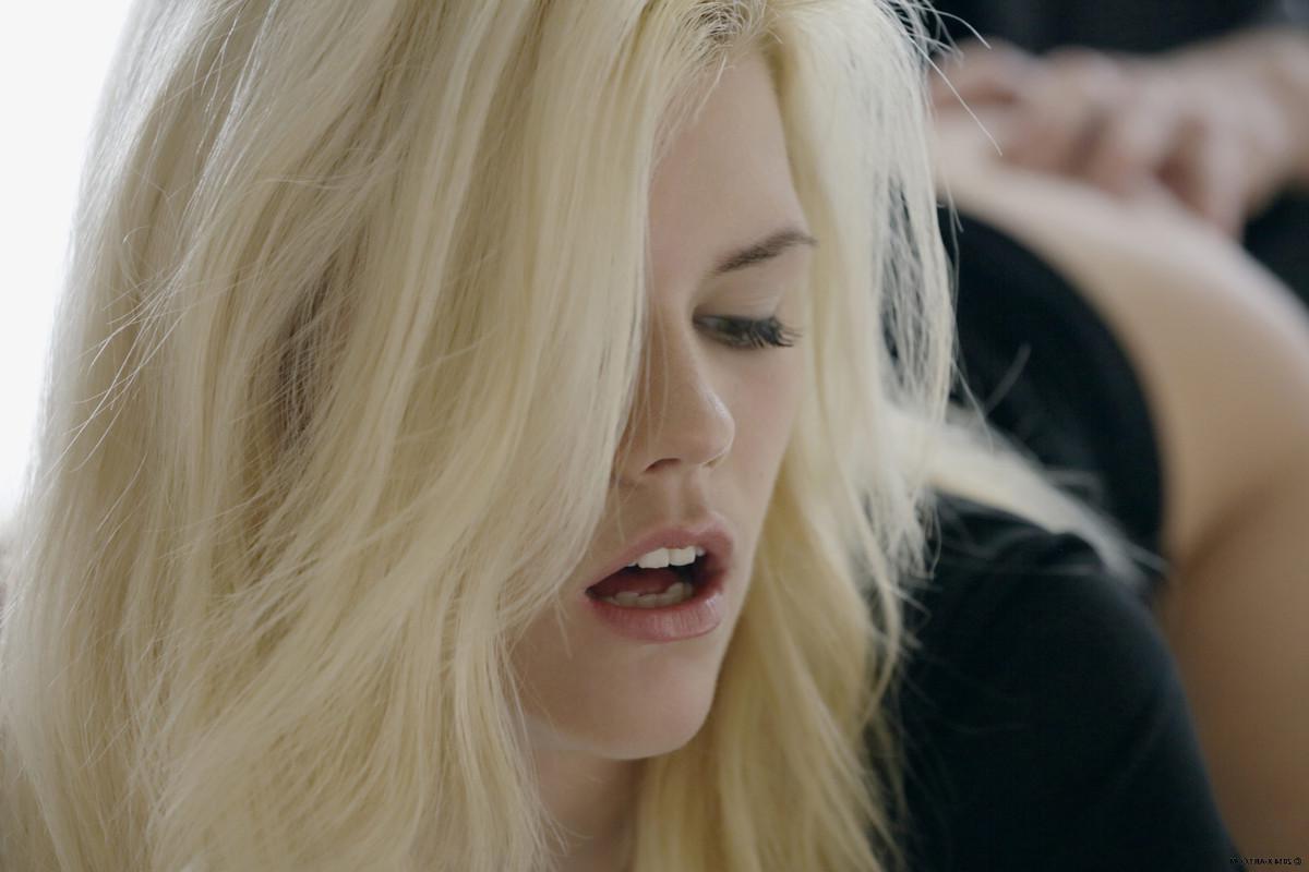 16P Blonde teen Izzy Delphine gives her man a hard fuck in her sexy black stockings