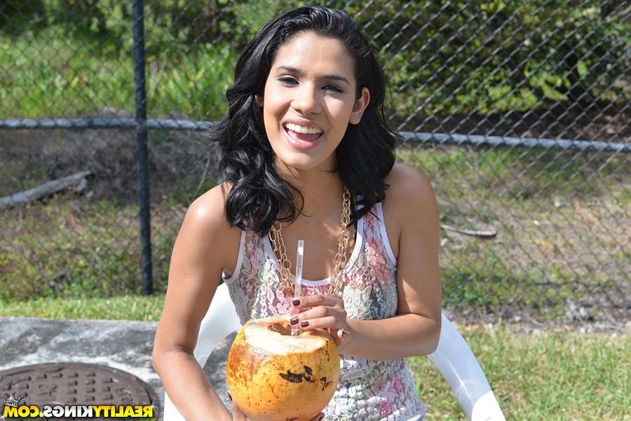 20P Latin teen Karmen Bella gets fucked on a warm summer day