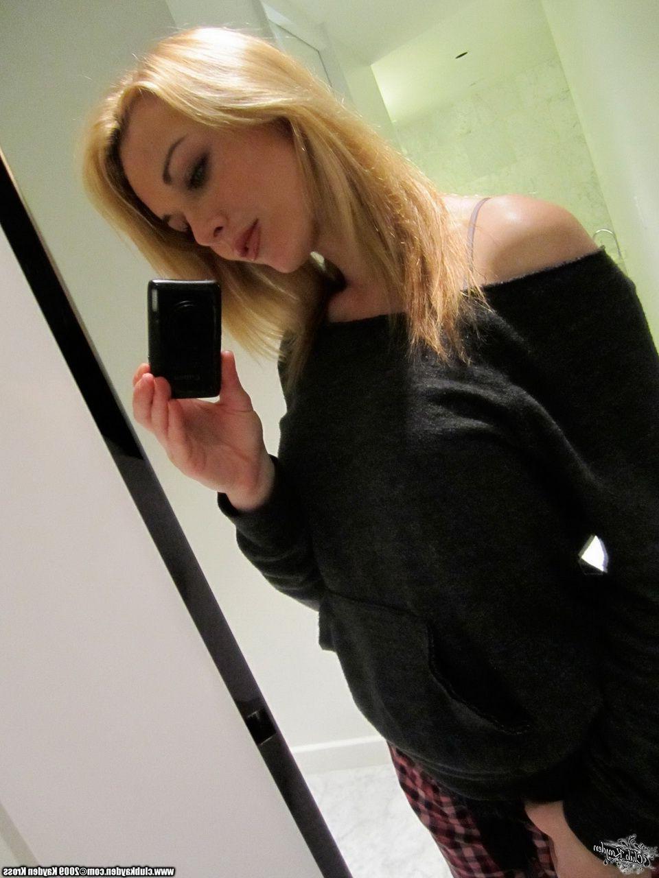 15P Pictures of teen cutie Kayden Kross taking hot pics of herself
