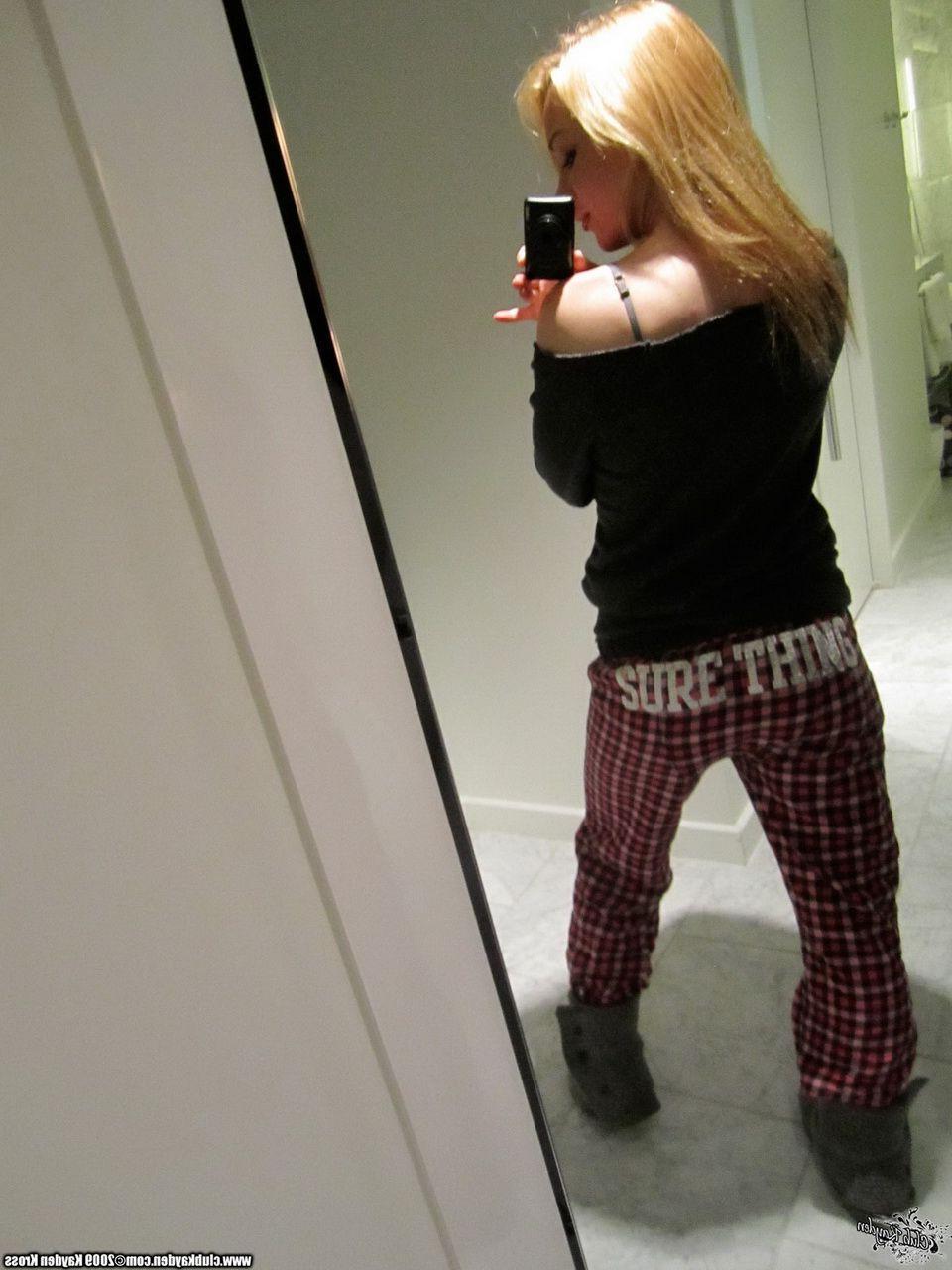 15P Pictures of teen cutie Kayden Kross taking hot pics of herself