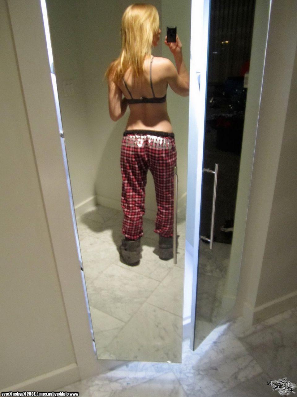 15P Pictures of teen cutie Kayden Kross taking hot pics of herself