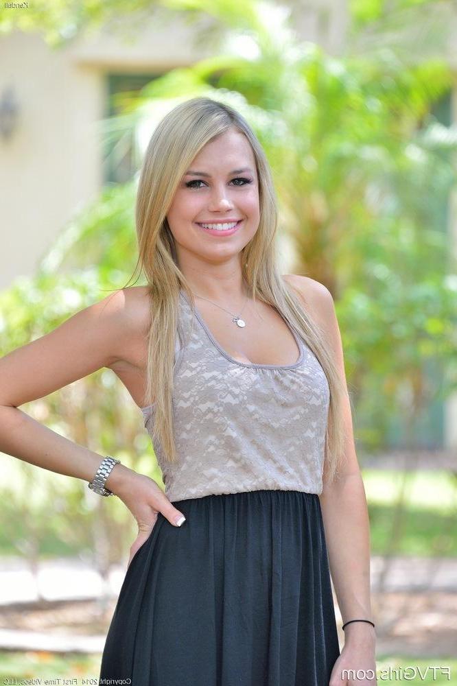 15P Blonde teen Kendall Kayden is all dressed up for class