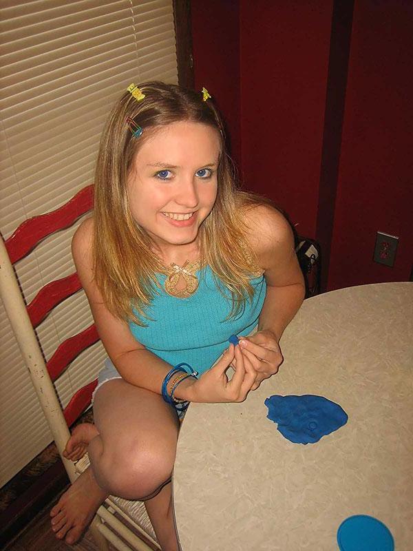 16P Pictures of teen porn girl Kitty Karsen fingering her tight wet pussy