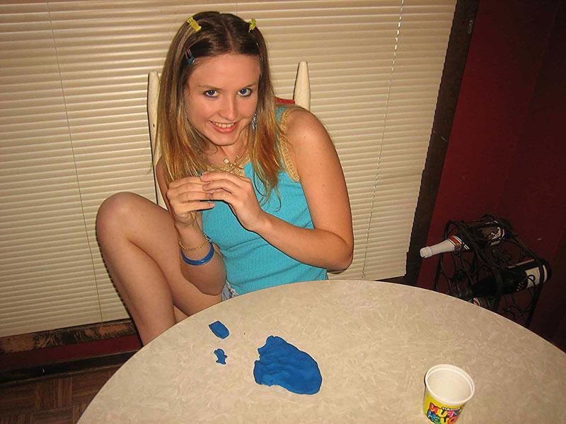 16P Pictures of teen porn girl Kitty Karsen fingering her tight wet pussy
