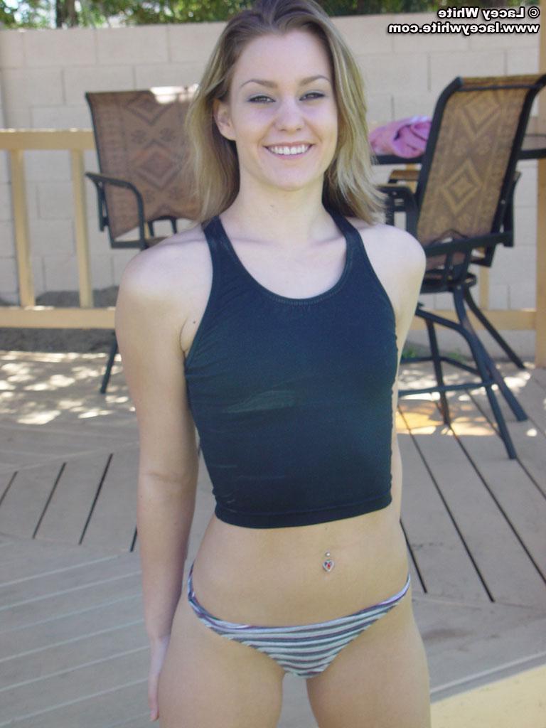 20P Pictures of teen star Lacey White all naked for you outside