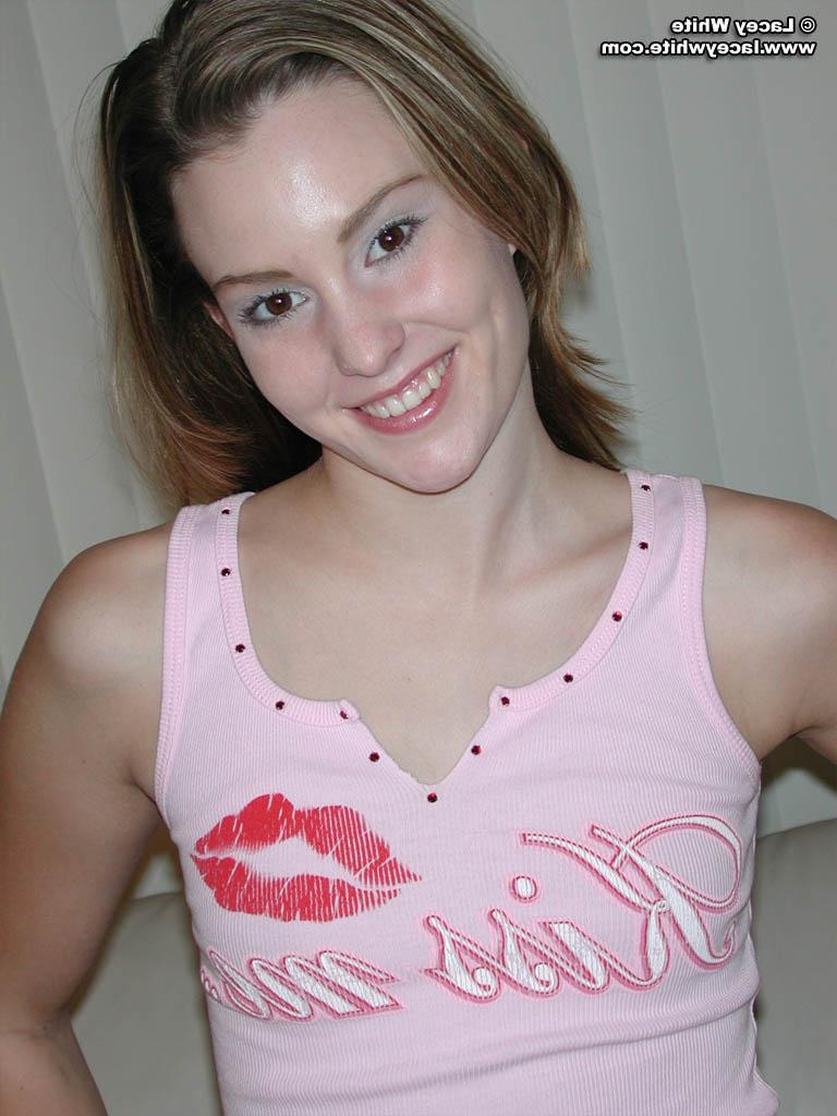 20P Pictures of Lacey White exposing her wet pussy