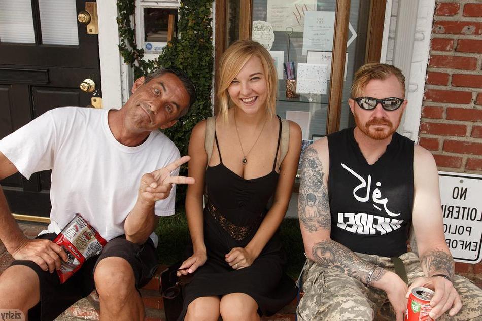 8P Blonde coed Lily Ivy gets naughty in public