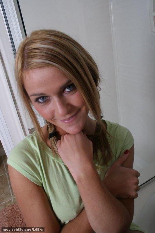 20P Pictures of teen McKenzie Miles getting all wet for you