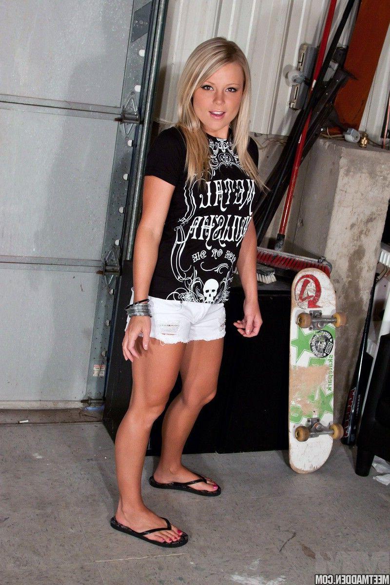 15P Pictures of Meet Madden getting wild with a skateboard
