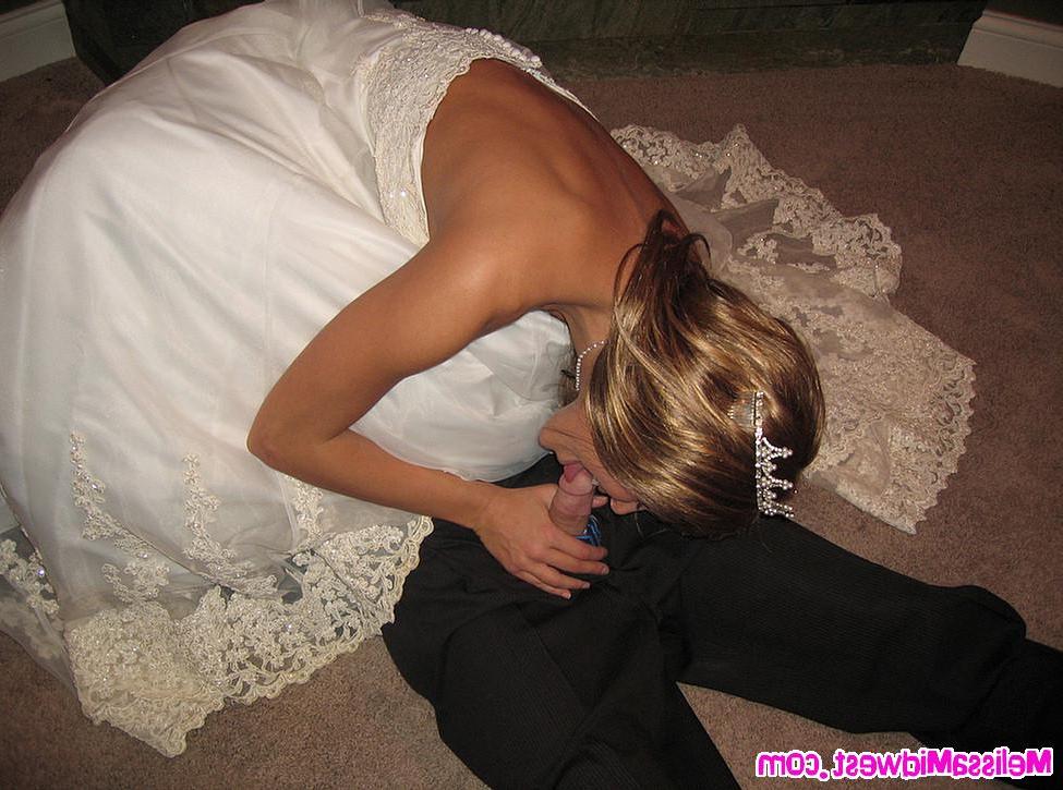 18P Pictures of teen bride Melissa Midwest sucking cock on her wedding day