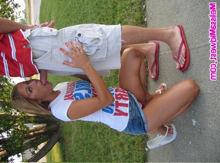 20P Pictures of teen girl Melissa Midwest getting fucked on July 4th