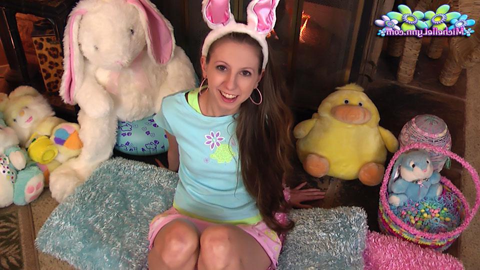 15P Pictures of teen Michelle Lynn wearing her bunny ears for Easter
