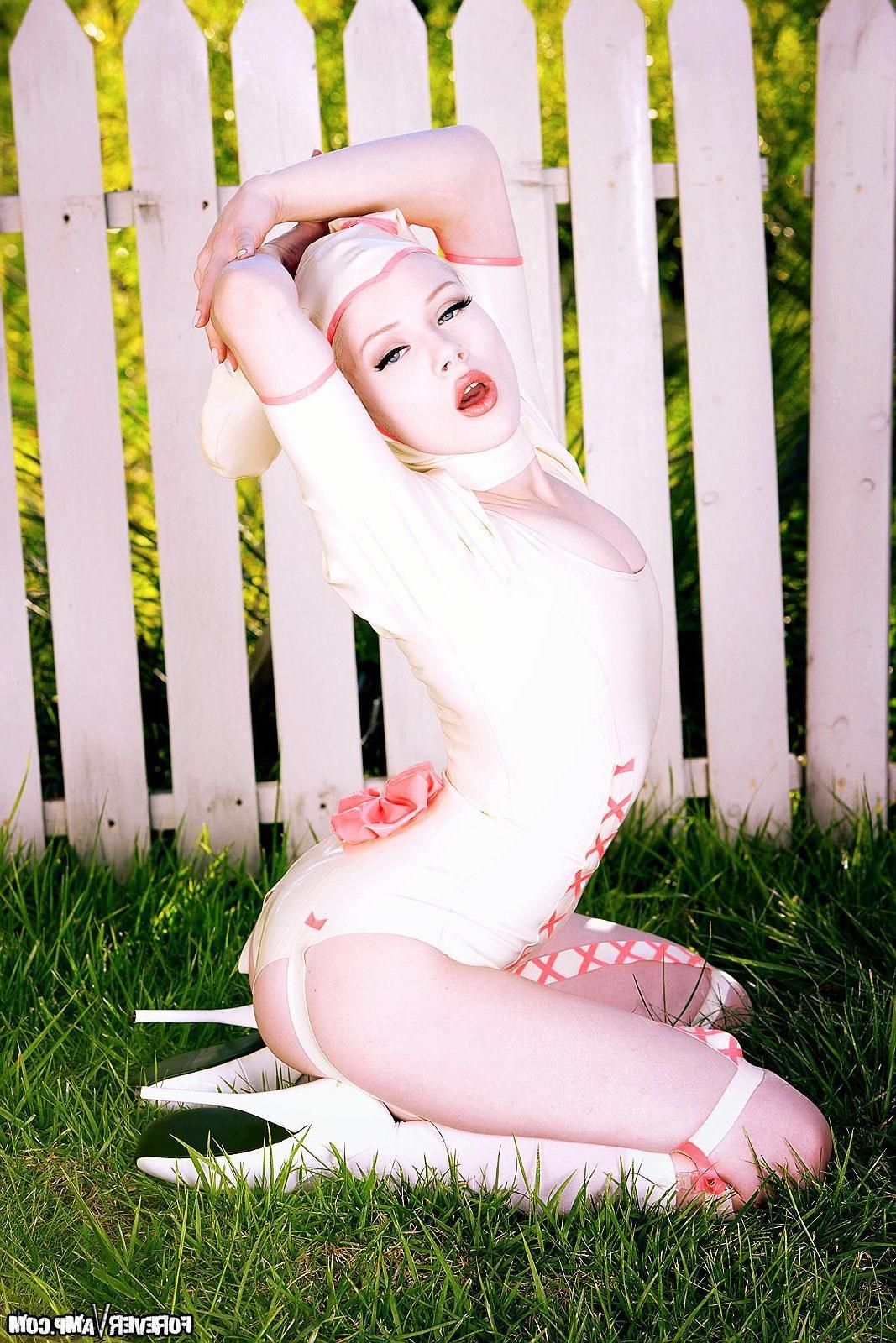 15P Mosh dresses up as a bunny and hops around the garden