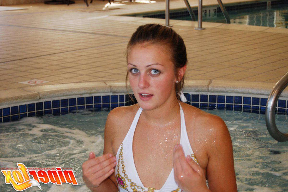 15P Pictures of Piper Fox getting all wet for you