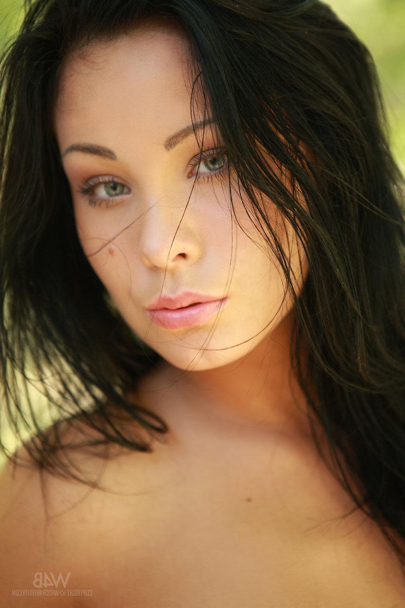 16P Beautiful brunette teen Promise goes for a naked hike in the woods