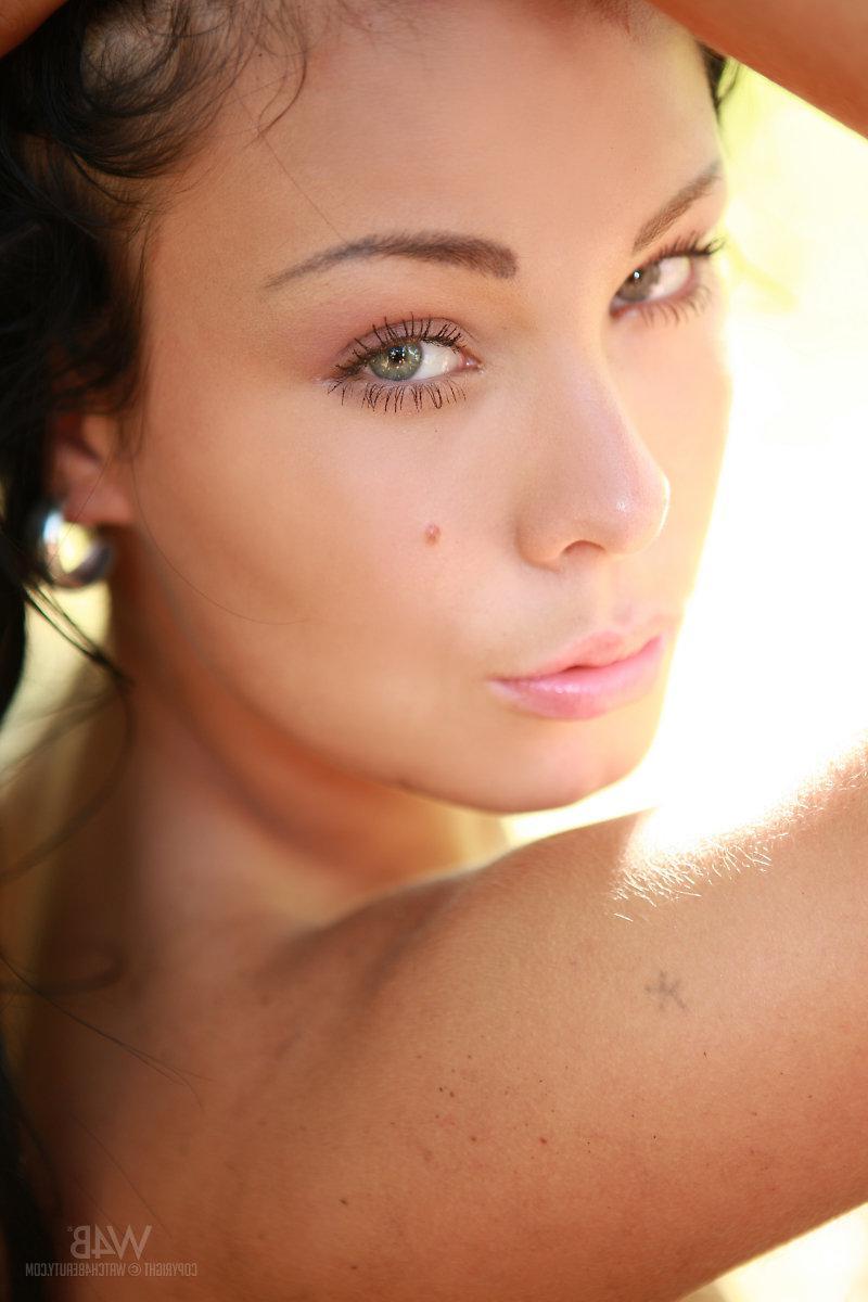 16P Beautiful brunette teen Promise goes for a naked hike in the woods