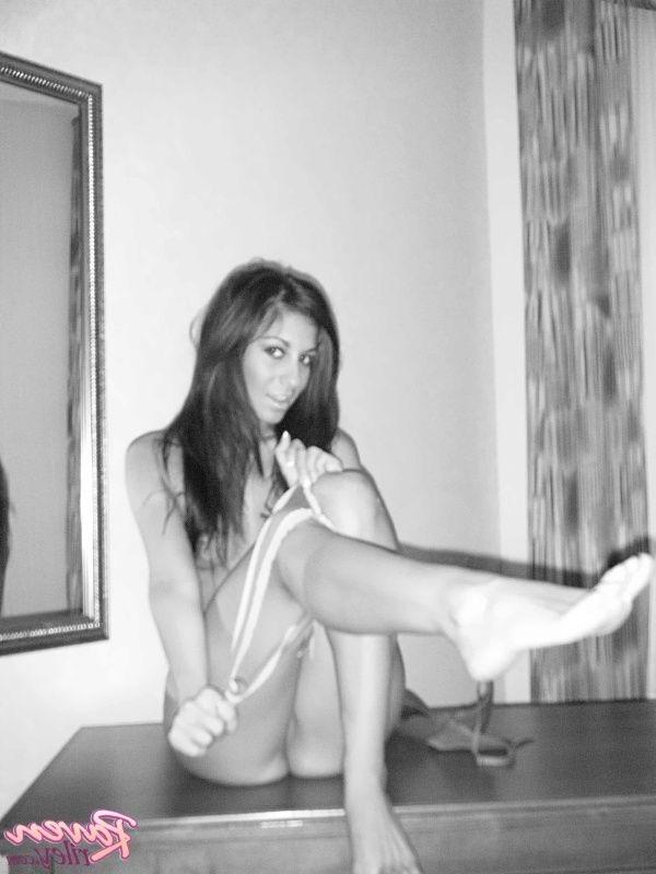 20P Pictures of Raven Riley naked in black and white