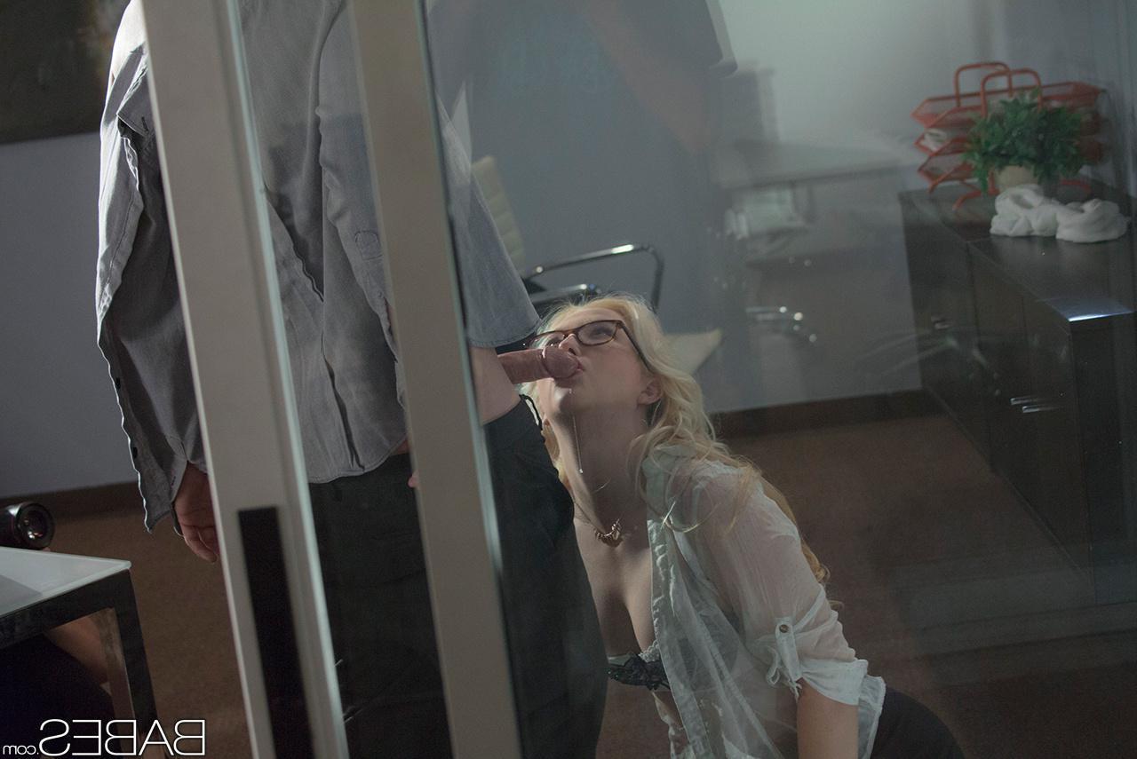14P Blonde coed Samantha Rone gets fucked hard in her glasses