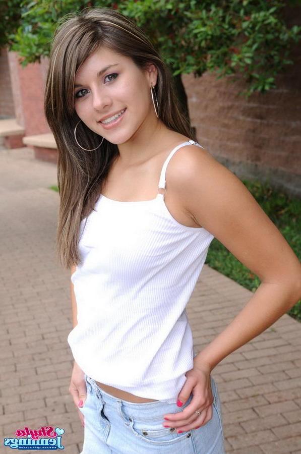 12P Cute teen Shyla is just waiting to flash her perky perfect tits