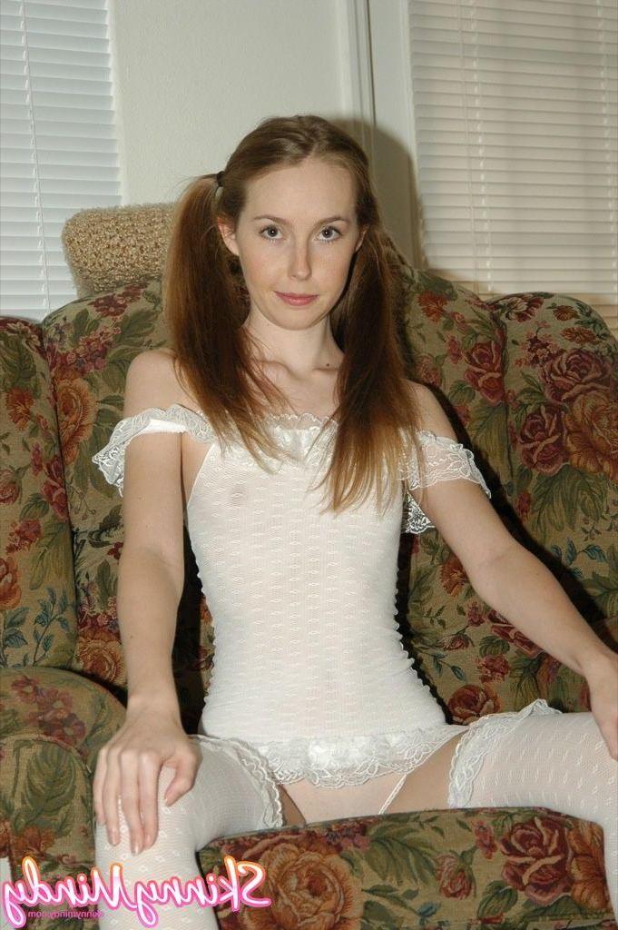 20P Pictures of Skinny Mindy teasing your cock in stockings and pigtails
