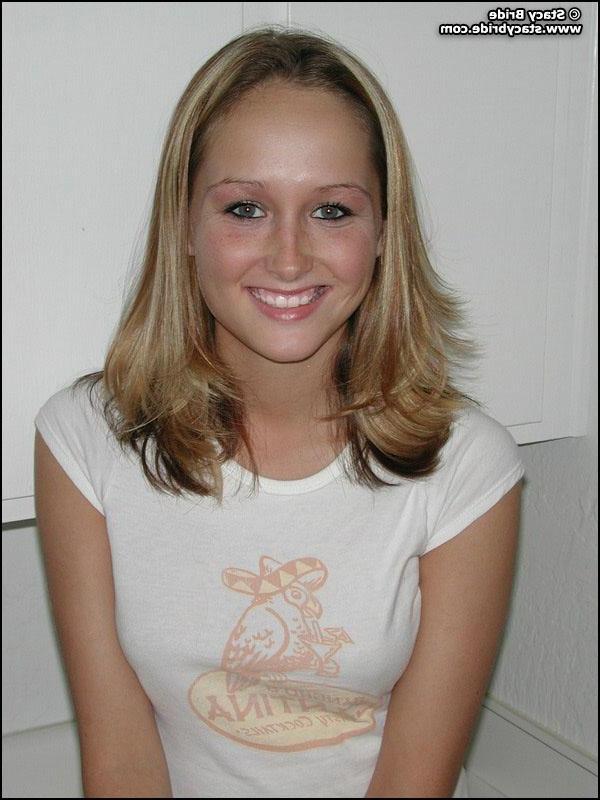 20P Pictures of a blond college coed getting naked