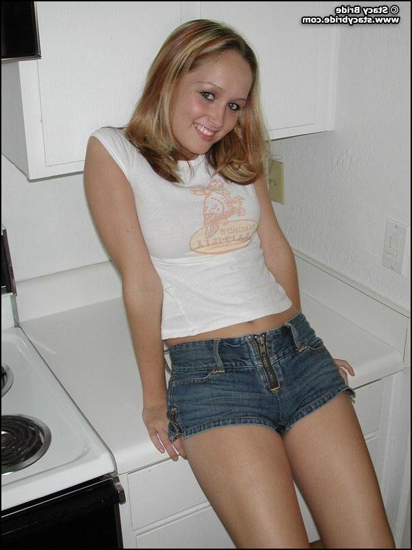 20P Pictures of a blond college coed getting naked