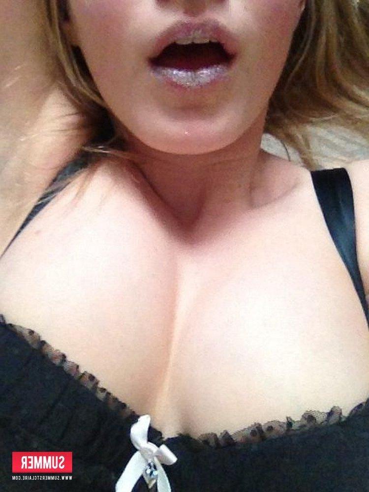 12P Summer slowly strips from her frilly black lingerie just for you