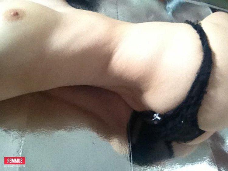 12P Summer slowly strips from her frilly black lingerie just for you