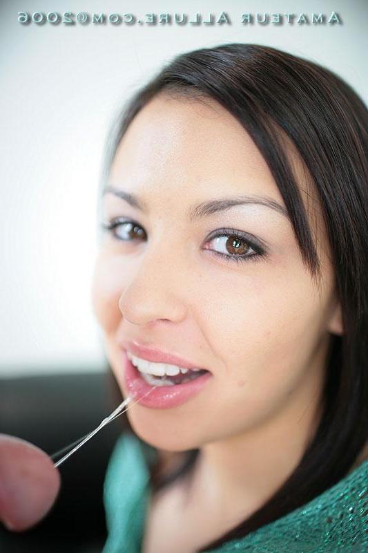 16P Cute teen Talia poses and then deep throats cock