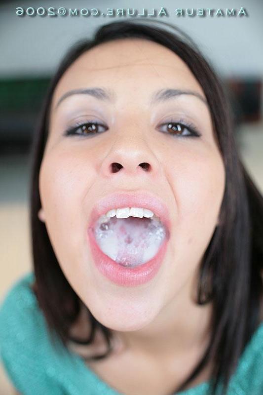 16P Teen amateur Talia swallows a huge cum load