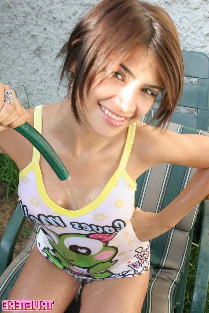 15P True Tere has some wet fun outside