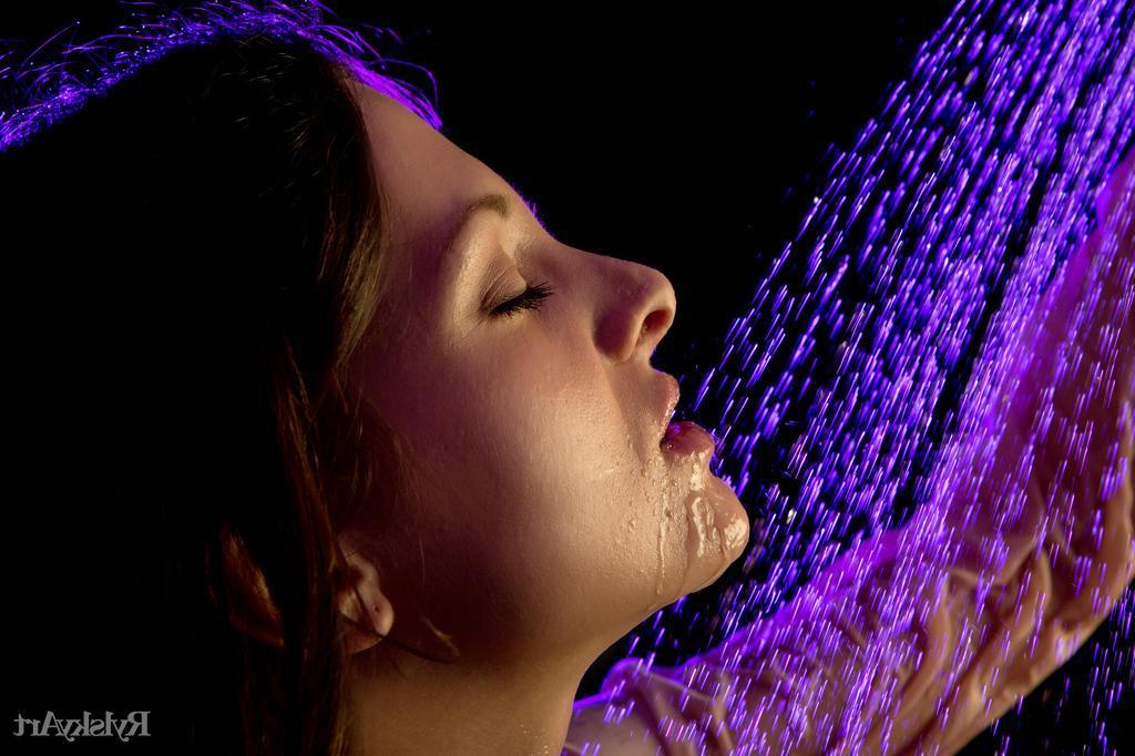 16P Beautiful brunette girl Dasha gets herself soaking wet for you