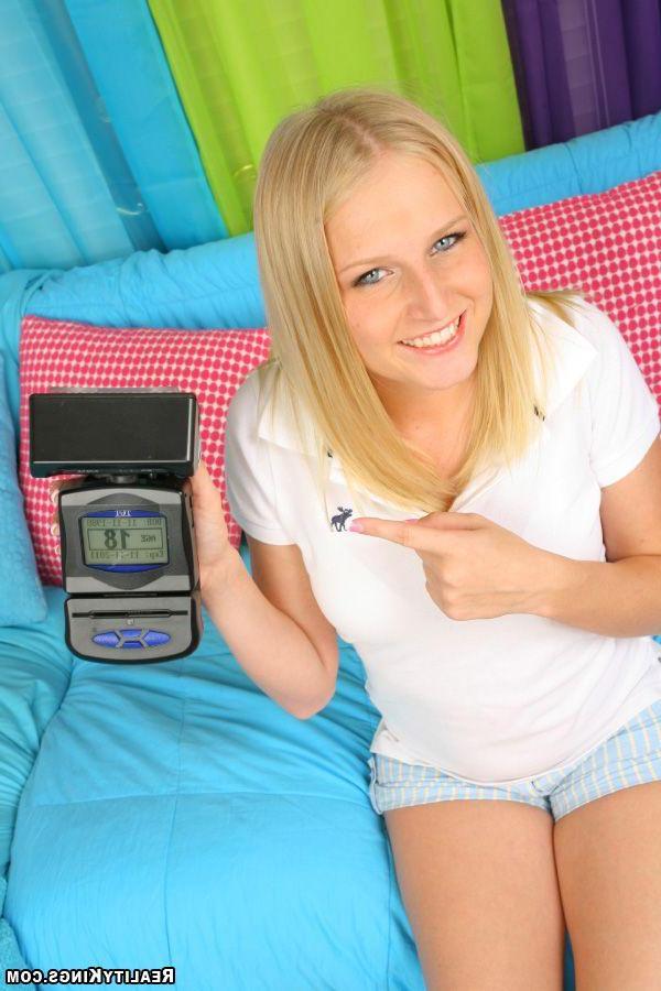 20P Pictures of a blond teen enjoying cock