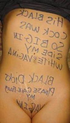 25P Brianyboy white women with writing!