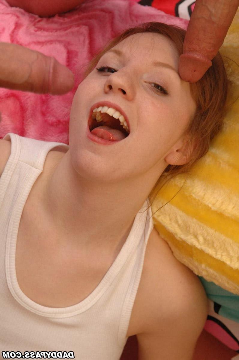 12P Cute teen Jenny gets fucked by three of her brothers friends till they all cum on her pretty little face