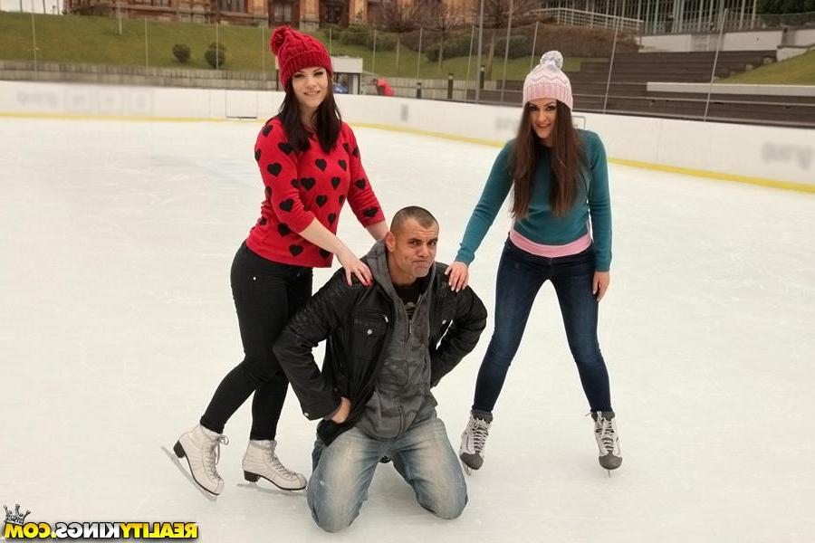 20P Horny girls Kendra Star and Lucia Love fuck two guys they met at an ice rink
