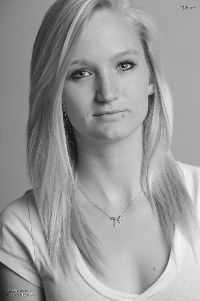 11P Blonde beauty Emma poses in black and white