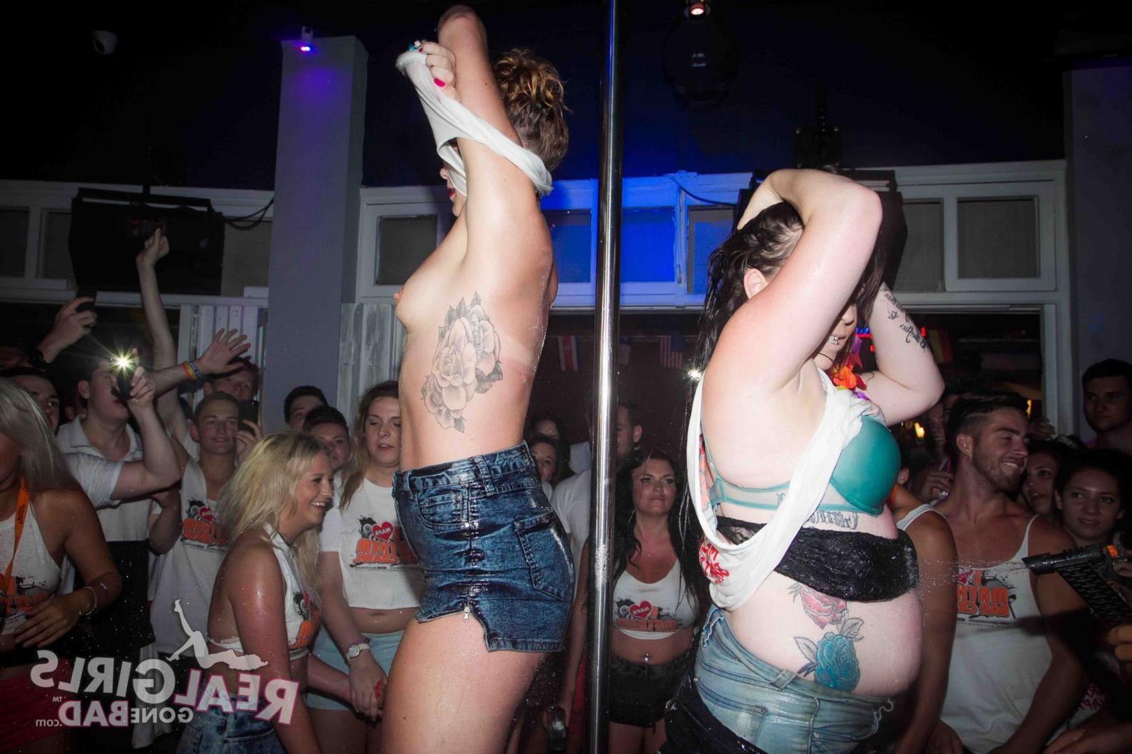 12P Wild college girls get naughty on stage at a night club