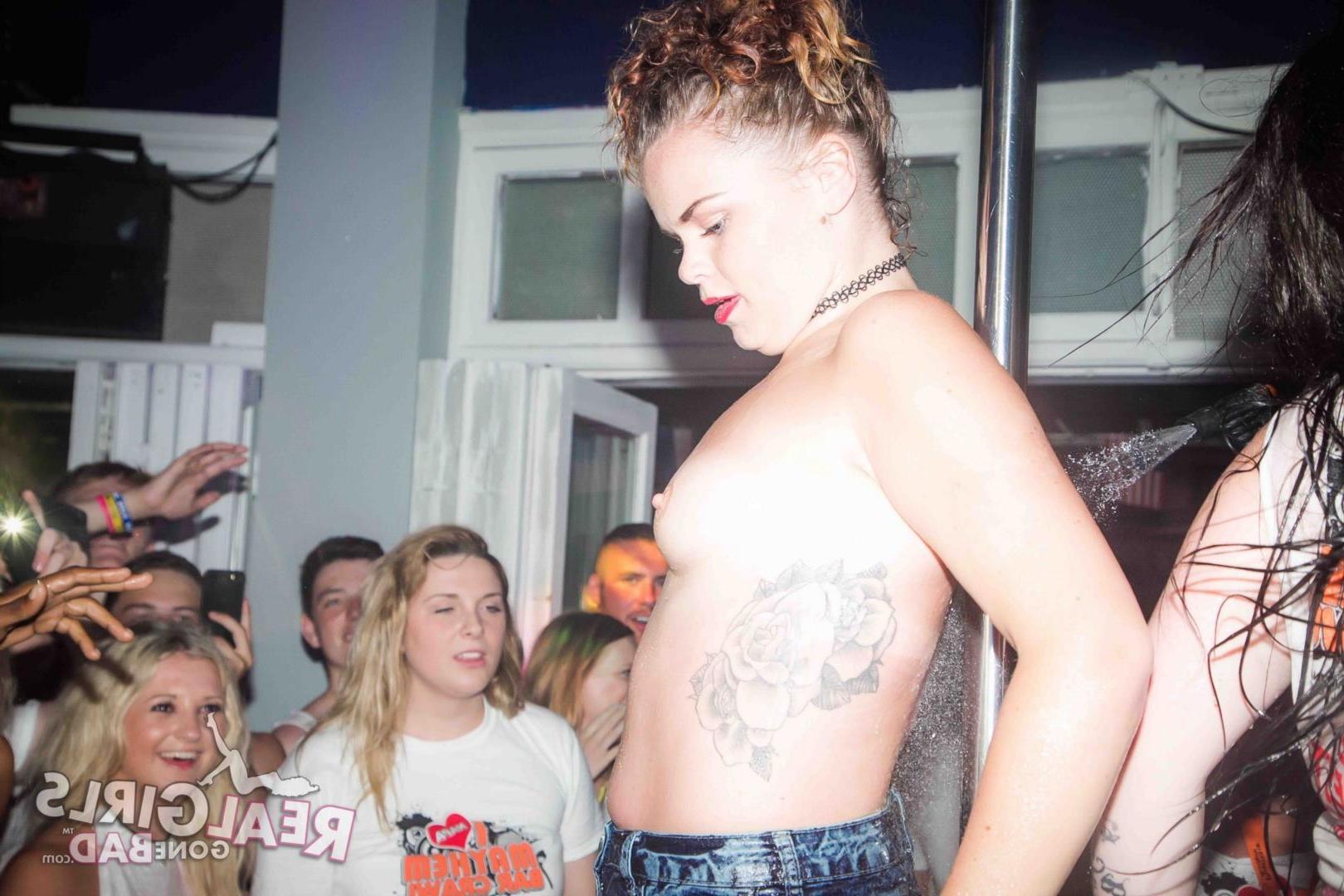 12P Wild college girls get naughty on stage at a night club